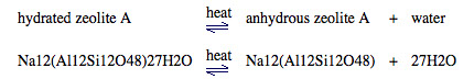 zeolite reacción